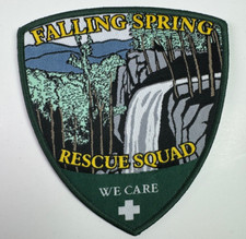 Falling Spring Rescue Squad Virginia VA EMS Paramedic Ambulance Fire Patch C9 picture