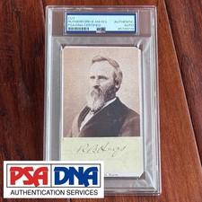 RUTHERFORD B. HAYES * PSA * Autograph Cut Signature CDV Repro Signed picture