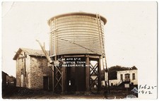RPPC Mazomanie WI - C.M. And St. P. Water Tank mailed 1912 antique postcard picture