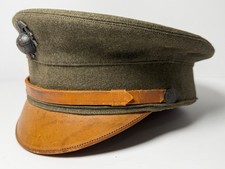 USMC, ENLISTED, P1912 WINTER ENLISTED COVER, BELL CROWN VISOR CAP, w/P1916 EGA picture
