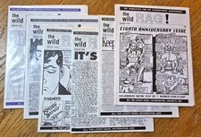 The Wild RAG Newsletter Lot Issues #27-31 Underground Comix Newspaper picture