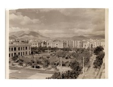 WWII WW2 Original Photo Military Tents in City Square 1940s *READ* picture