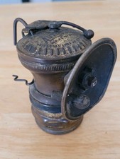 Vintage Auto Lite Carbide Brass Coal Miner Lamp Universal Lamp Co., Chicago USA picture
