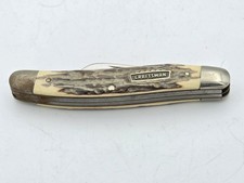 Vintage Sears Craftsman 9554 Split Spring Whittler 3 Blade Pocket Knife USA picture