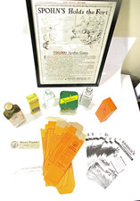 Vintage 1910 Spohn Veterinary “Holds the Fort” Comic Ad 4 Bottles 9 Boxes picture