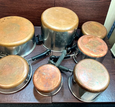 ​Vintage Revere Ware Copper Bottom Cookware Set Lot of 13 Pcs Pots, Pans & Lids picture