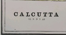 Vintage 1899 CALCUTTA INDIA Map 14