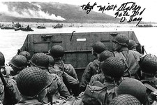 Milton Staley signed 4x6 photo WW II D-Day America Rare COA LOOK picture