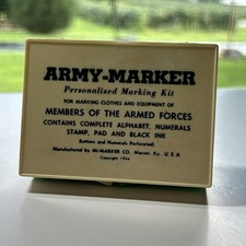 Vtg 1944 Army-Marker Personalized Marking Kit for Clothing & Equipment Mi-Marker picture