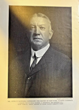 1909 Vintage Magazine Illustration Otto T. Bannard New York Mayoral Candidate picture