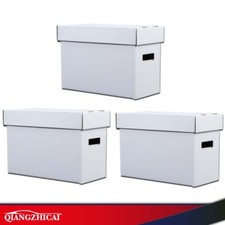3Pcs Comic Books Storage Boxes Short Holds 150-175 Stackable Durable Archive NEW picture