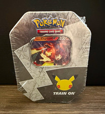 Pokémon TCG Celebrations Lance’s Charizard V Tin 25th Anniversary Sealed 2021 picture
