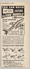 1952 Print Ad Top Flite Jigtime Flying Balsa Wood Airplanes Chicago,Illinois picture