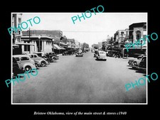 Bristow Oklahoma The Main Street & Stores c1940 Old Large Historic Photo picture