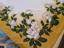 California Hand Prints Magnolias NOS Vintage Tablecloth picture
