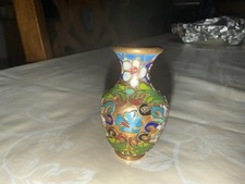 Vintage  Chinese Cloisonné Miniature Vase Floral picture