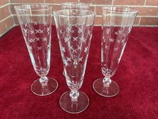 Set of 4 MCM  Atomic Starburst Stars Pilsner Etched 12 Oz picture