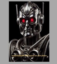 Freak Demon Robot Man PHOTO Creepy Weird Strange Steampunk Halloween Cyborg picture