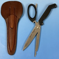 CRKT Crossover Camp Shears with Fixed Knife & Leather Sheath Columbia River picture