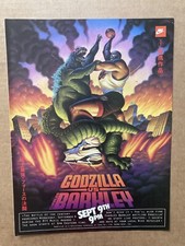 1992 NIKE GODZILLA VS. BARKLEY Genuine Vintage Print Ad Battle of the Century picture