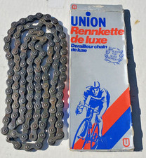 NOS Union Deluxe Bicycle Chain 5 & 10 spd Vtg 70's 112L Schwinn Peugeot Raleigh picture