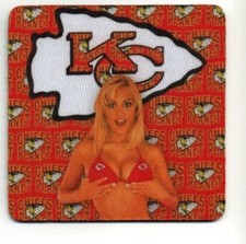 Kansas City Chiefs SEXY Blonde Cheerleader COASTER - NFL Football  picture