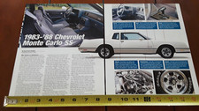 1983 1984 1985 1986 1987 1988 MONTE CARLO SS -SUPER SPORT ORIGINAL  2006 ARTICLE picture