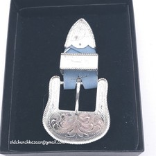 Montana Silversmiths Sterling Silver Plate Belt Buckle Tip Loop  Western 1