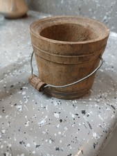 Vintage CottageCore mini wood bucket picture