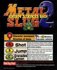 Metal Slug 2 Arcade Neo Geo Mini Marquee/Sign (5.45