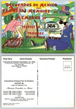 IPAFEST 90 Postcard Fair Florida Mexico Alligator Flamingo 1990 Patrick Hamm picture