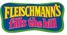 Vintage Fleischmann’s Fills the Bill Liquor Store Die-Cut Advertising Sign. N.Y. picture