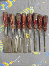 Vintage Stanley No. 750 Socket Chisel 8 Piece Set 2