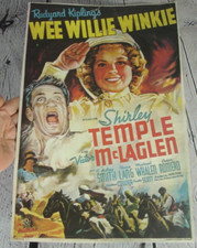 old Shirley Temple movie poster Ad 20th Century Fox Victor McLaglen WEE W WINKIE picture