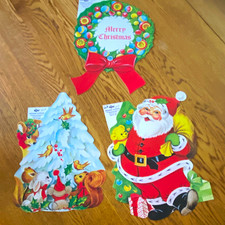 Vintage Russ Berrie holiday cut out set of 3 picture