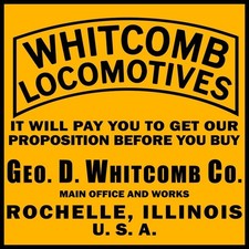 1919 Whitcomb Industrial Locomotives NEW Sign: 28