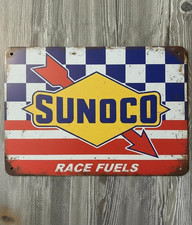 Sunoco Race Fuels 8 x 12 Novelty Metal Sign Shrink-Wrapped New picture