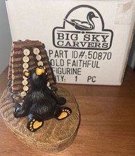 RARE Vintage Figurine by Jeff Fleming Big Sky Carvers #50870 Old Faithful NIB picture