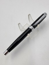 Longines Luxury Black Resin Rollerball Pen Silver Tone Winged Hourglass Swiss picture