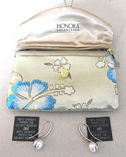 BEAUTIFUL HONORA COLLECTION WHITE PEARL STERLING SILVER 925 HOOK EARRINGS~NEW picture