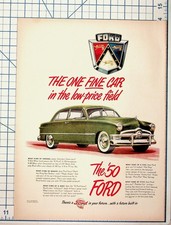 1950 Ford Sedan Original Vintage Car Ad - The '50 Ford Auto Advertisement picture