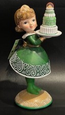 Lucky Lane St Patrick’s Day Irish Girl with Tiara and Cake Figurine NEW picture