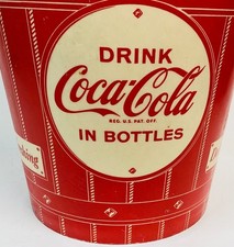 Vintage 1950’s Coca Cola Rare Popcorn Bucket Movie Theater Sign Advertising picture