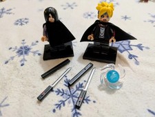 Boruto Uzumaki & Sasuke Uchiha Minifigure Custom Blue Vortex Naruto  picture