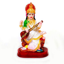 Indian Traditional Maa Saraswati Idol Multicolour For Temple & Office picture
