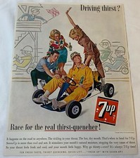 1962 7-Up ad ~ DRIVING THIRST picture