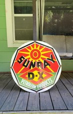 Sunray DX Petroleum Products Vintage Porcelain Sign picture