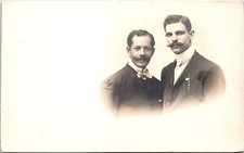 TWO HANDSOME GENTLEMAN : FASHIONABLE : UNDIVIDED BACK : PRIVATE MAILING CARD picture