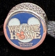 Disney Vacation Club Member DVC Pandora Charm Mickey Welcome Home Double Sided picture