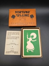 rare 1931 Fortune Telling playing cards (36)  w/box+instructions Jenlon Co. picture